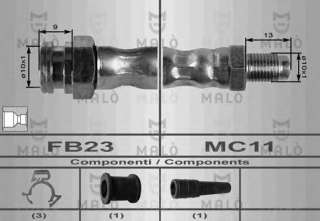 Przewód hamulcowy elastyczny MALO 8411
