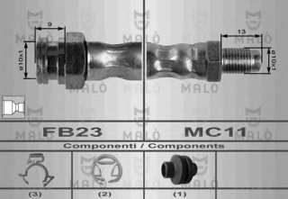 Przewód hamulcowy elastyczny MALO 8415