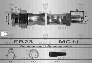 Przewód hamulcowy elastyczny MALO 8416