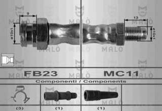 Przewód hamulcowy elastyczny MALO 8430