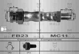 Przewód hamulcowy elastyczny MALO 8432