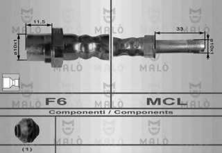 Przewód hamulcowy elastyczny MALO 8910