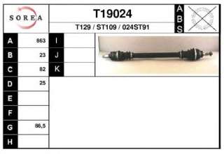 Półoś napędowa/wał napędowy EAI T19024