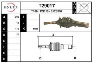 Półoś napędowa/wał napędowy EAI T29017