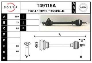 Półoś napędowa/wał napędowy EAI T49115A