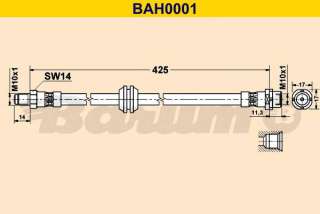 Przewód hamulcowy elastyczny BARUM BAH0001