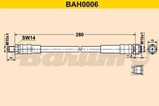 Przewód hamulcowy elastyczny BARUM BAH0006