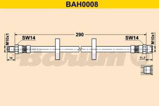 Przewód hamulcowy elastyczny BARUM BAH0008