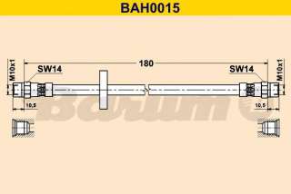 Przewód hamulcowy elastyczny BARUM BAH0015