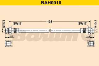 Przewód hamulcowy elastyczny BARUM BAH0016