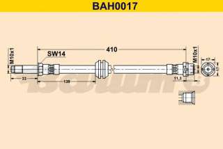 Przewód hamulcowy elastyczny BARUM BAH0017