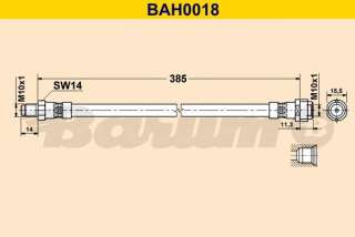 Przewód hamulcowy elastyczny BARUM BAH0018