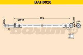 Przewód hamulcowy elastyczny BARUM BAH0020