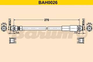 Przewód hamulcowy elastyczny BARUM BAH0026