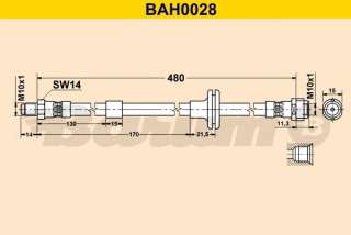 Przewód hamulcowy elastyczny BARUM BAH0028