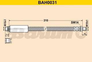 Przewód hamulcowy elastyczny BARUM BAH0031