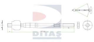 Drążek kierowniczy osiowy DITAS A2-5622