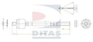 Drążek kierowniczy osiowy DITAS A2-5649