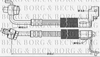 Przewód hamulcowy elastyczny BORG & BECK BBH6693