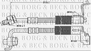 Przewód hamulcowy elastyczny BORG & BECK BBH6694