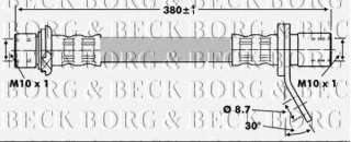 Przewód hamulcowy elastyczny BORG & BECK BBH6752