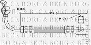 Przewód hamulcowy elastyczny BORG & BECK BBH6809