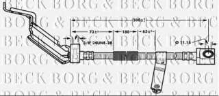 Przewód hamulcowy elastyczny BORG & BECK BBH6930