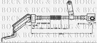 Przewód hamulcowy elastyczny BORG & BECK BBH6931