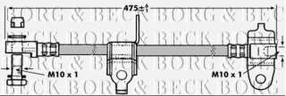 Przewód hamulcowy elastyczny BORG & BECK BBH6996