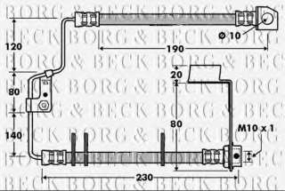Przewód hamulcowy elastyczny BORG & BECK BBH7410