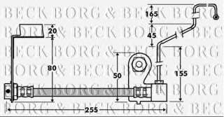 Przewód hamulcowy elastyczny BORG & BECK BBH7414