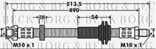 Przewód hamulcowy elastyczny BORG & BECK BBH7423