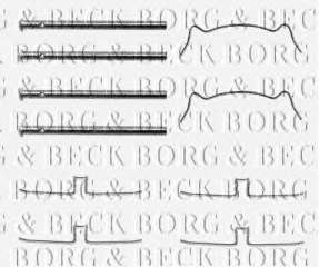 Zestaw montażowy klocków hamulcowych BORG & BECK BBK1112