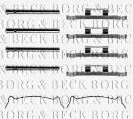 Zestaw montażowy klocków hamulcowych BORG & BECK BBK1115