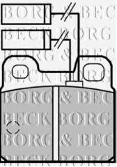 Klocki hamulcowe kpl. BORG & BECK BBP1256