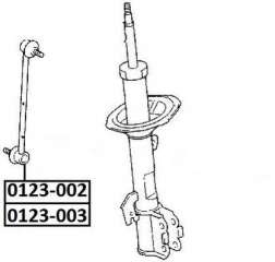Łącznik/wspornik stabilizatora ASVA 0123-002