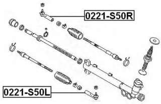 Końcówka drążka kierowniczego ASVA 0221-S50L