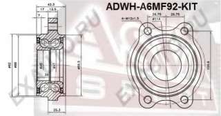 Piasta koła ASVA ADWH-A6MF92-KIT