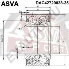 Łożysko koła ASVA DAC42720038-35