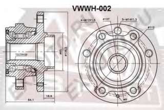 Piasta koła ASVA VWWH-002