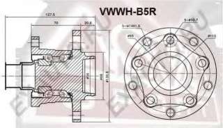 Piasta koła ASVA VWWH-B5R